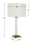 Crystal Column - Table Lamp - Silver