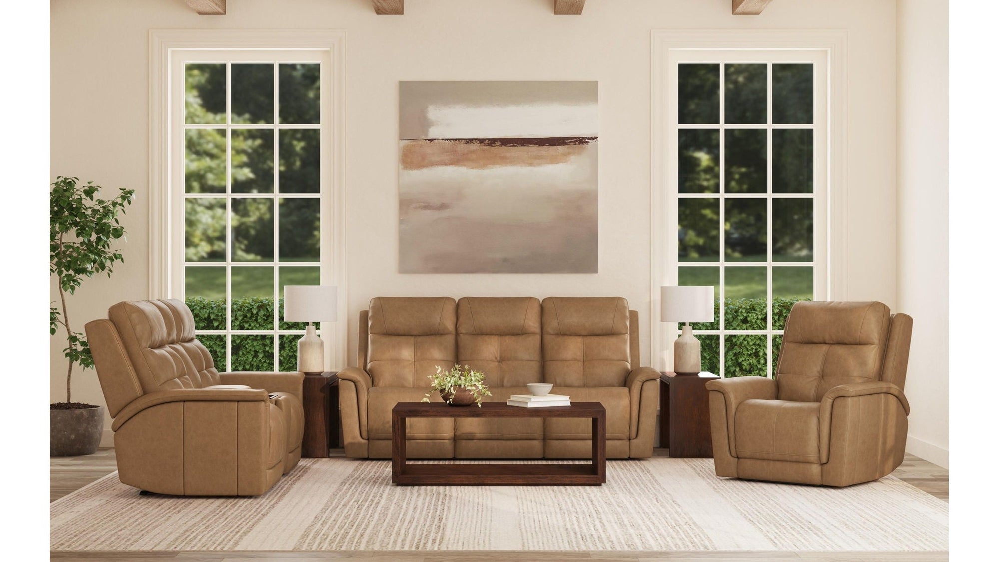 Ranger - Power Reclining Sofa With Console, Power Headrest, Lumbar, Heat & Massage