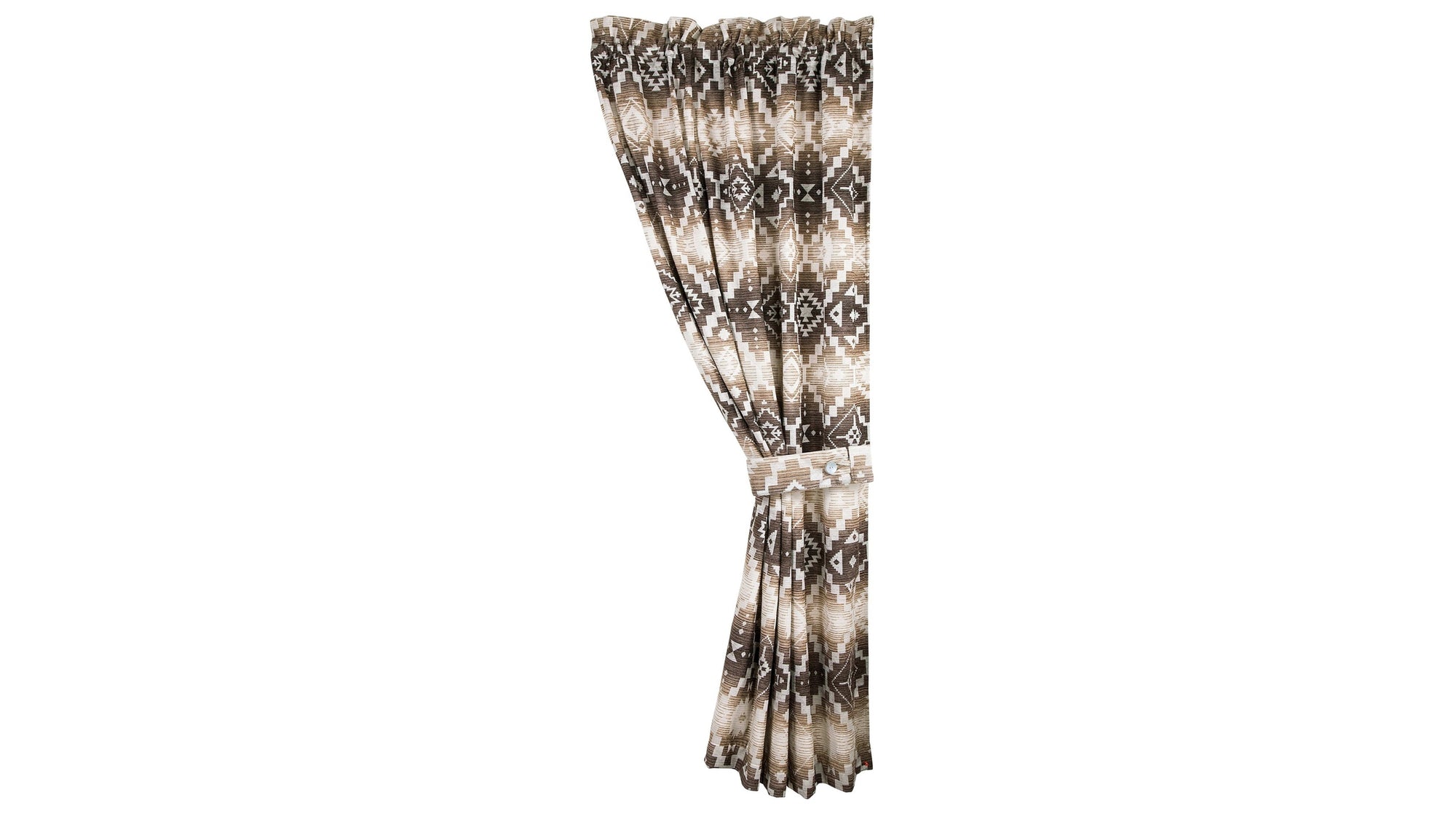 Chalet - Aztec Curtain - White / Brown