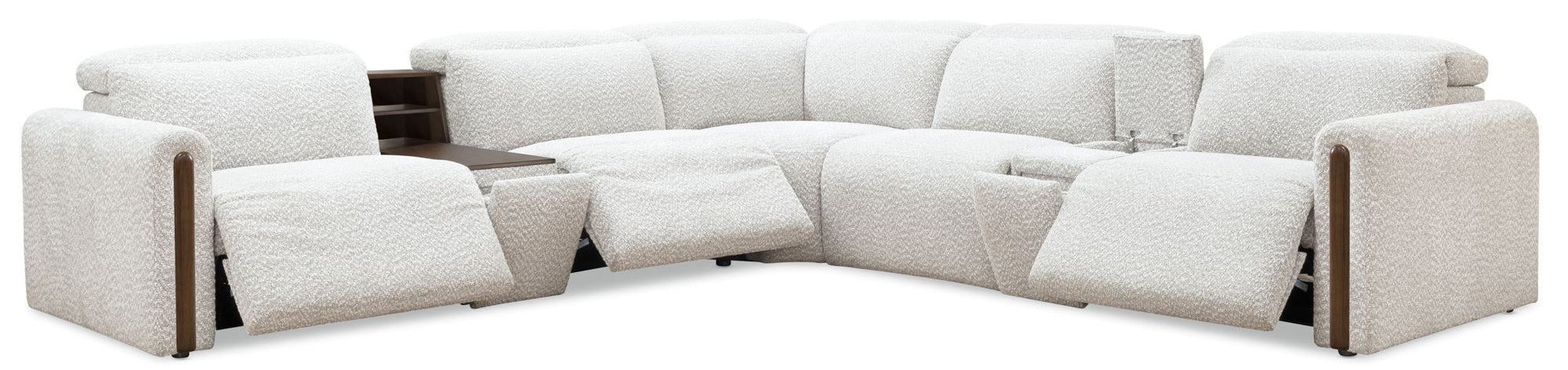 MS - Anaheim Seven-Piece Power Sectional - White