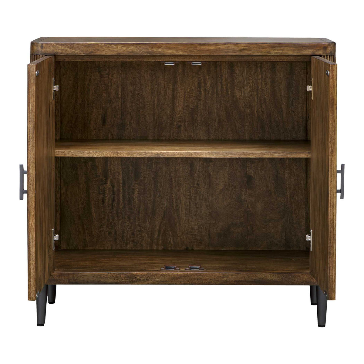 Pinstripe - 2 Door Cabinet - Dark Brown