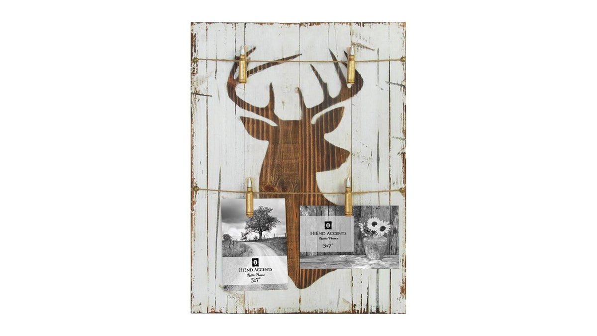 Deer - 13.6" x 18.9" Bust Picture Holder 4 Per Carton - White / Brown