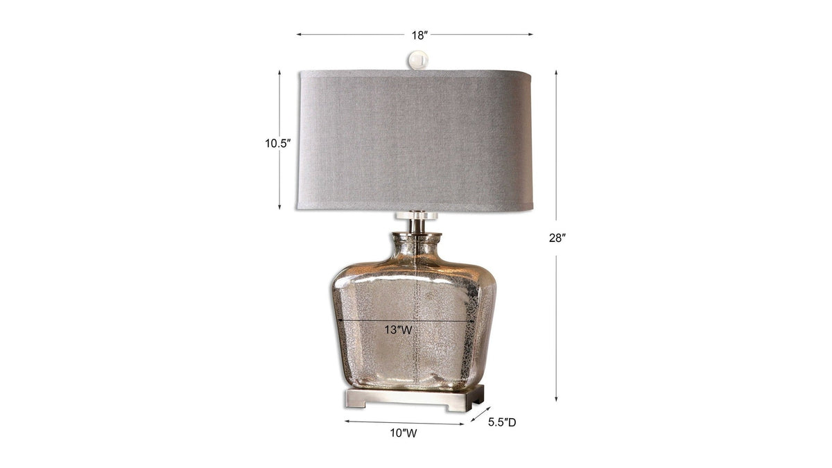 Molinara - Glass Table Lamp - Mercury