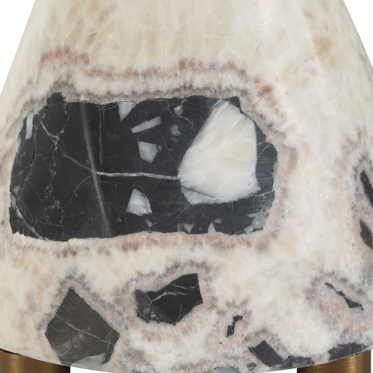 Marcela - Panda Marble Buffet Lamp - Black