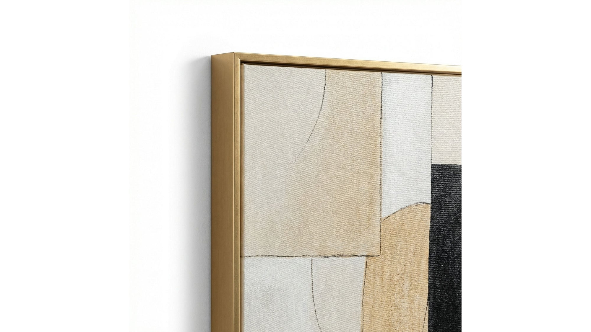 Golden Contour Framed Canvas Set of 2 - Gold