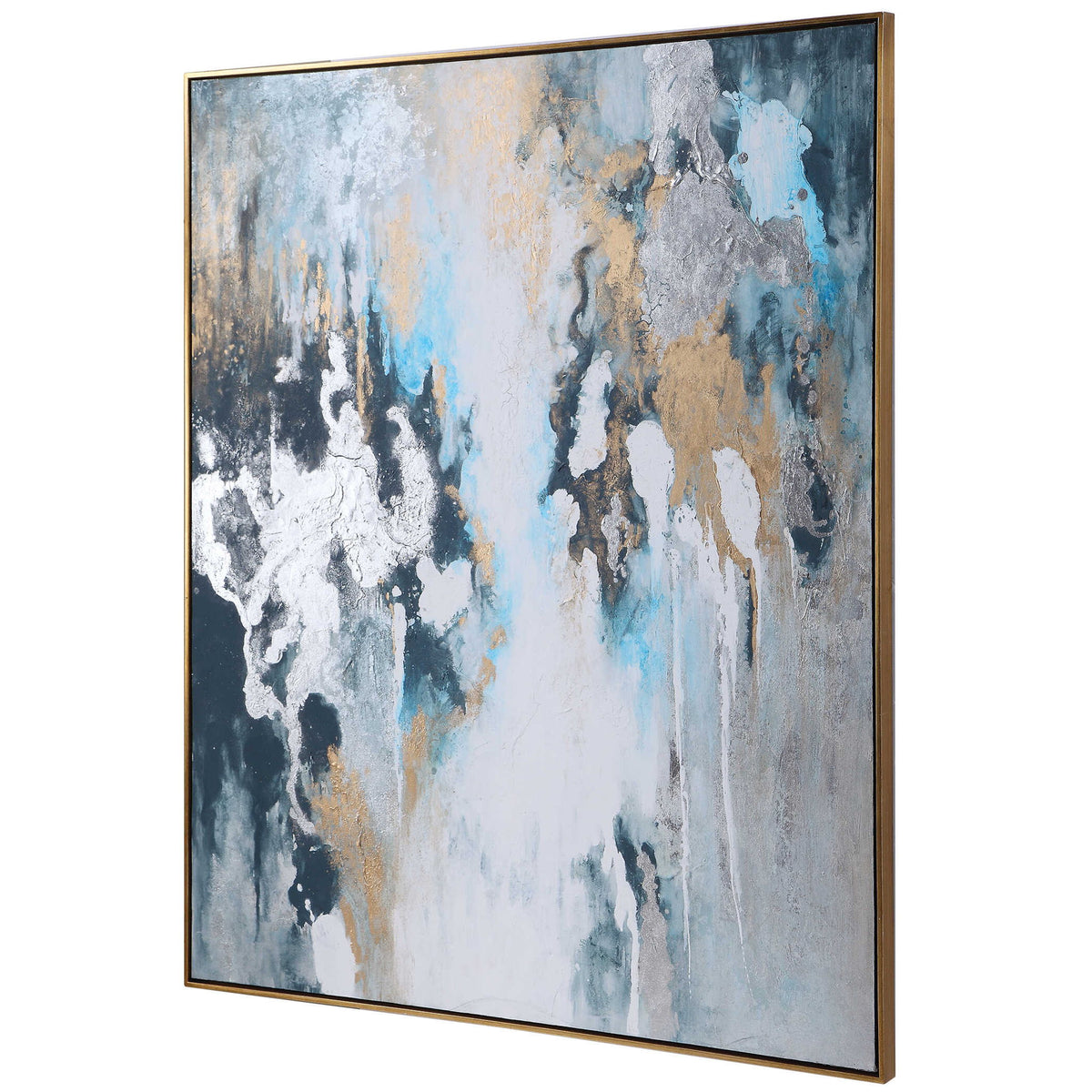 Stormy Seas - Seas Hand Painted Canvas - Blue