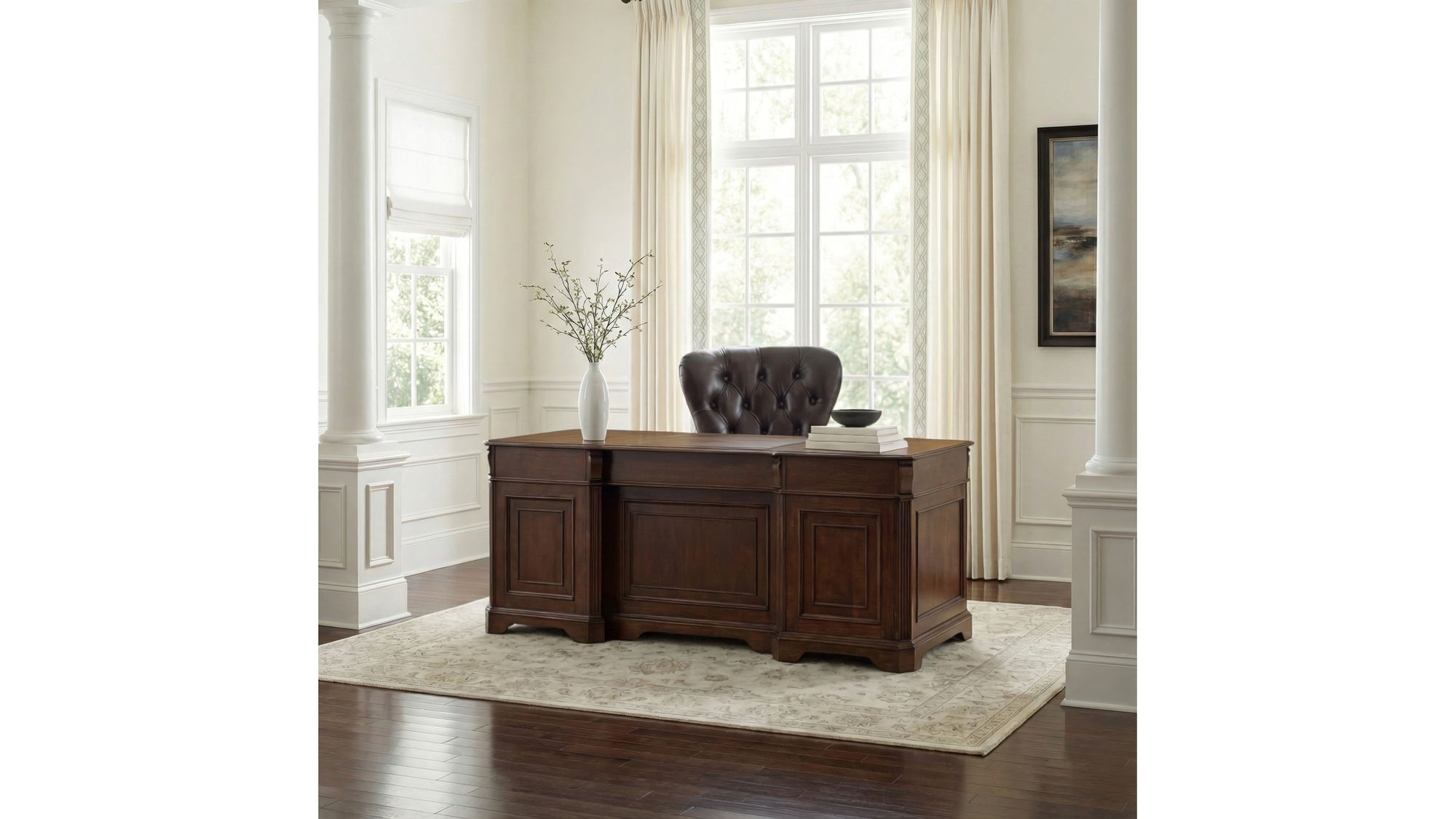 Brookhaven - Executive Desk - Dark Brown