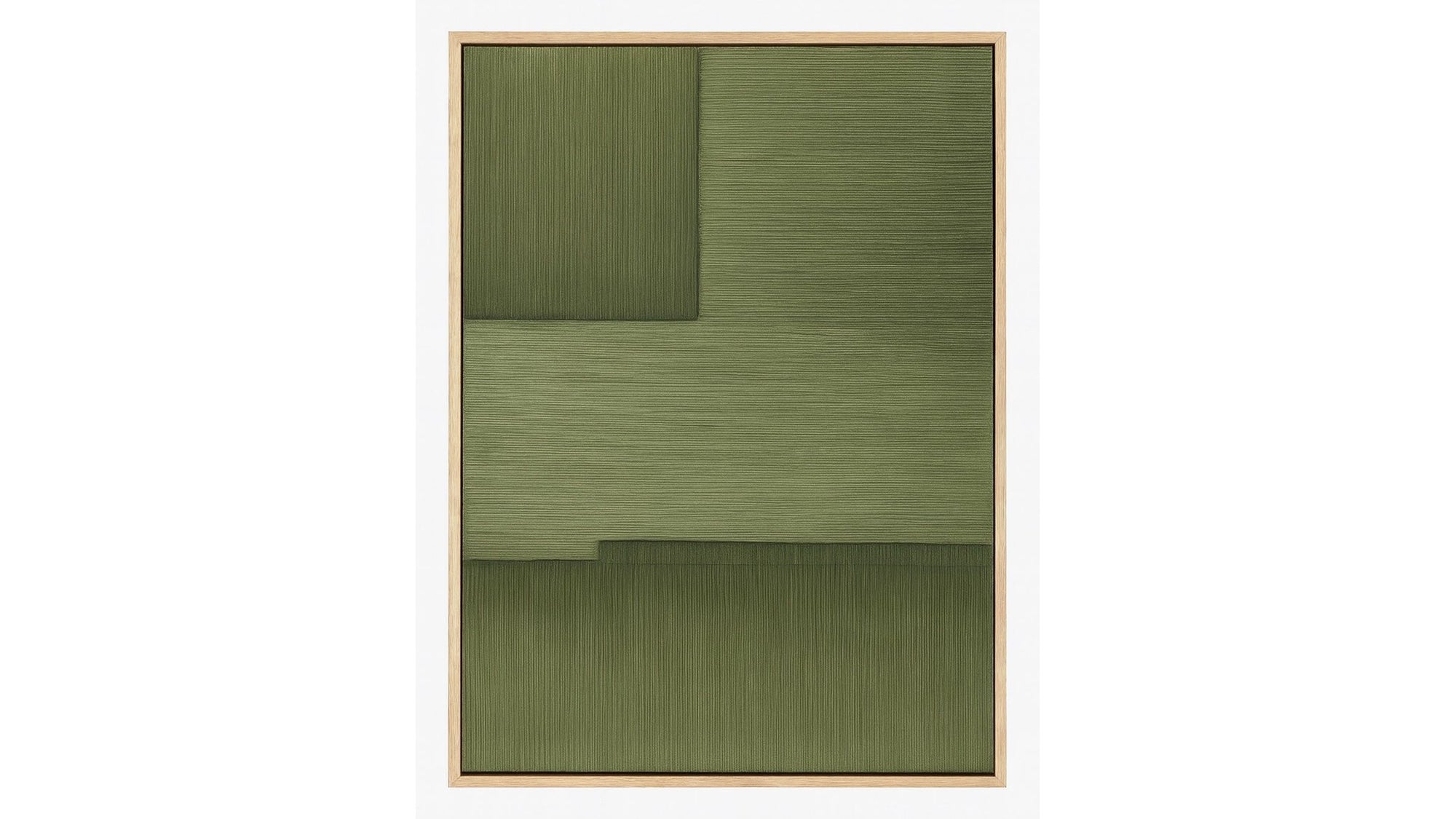 Framed Canvas Sycamore Bark - Natural