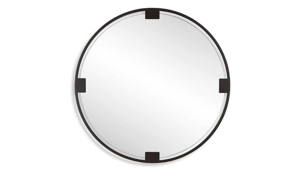Cornelia - Black Round Mirror