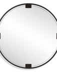 Cornelia - Black Round Mirror