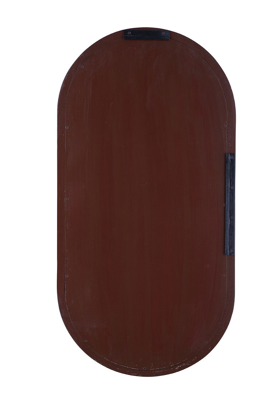 Homer - Oval Mirror - Dark Brown