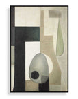 Fair Trade - Geometric Abstract Art - Black / Brown / Gray / Green