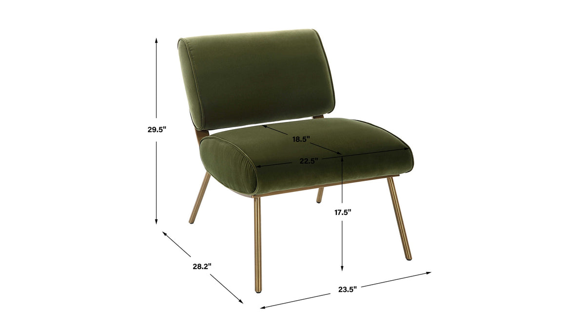 Knoll - Mid-Century Accent Chair - Green