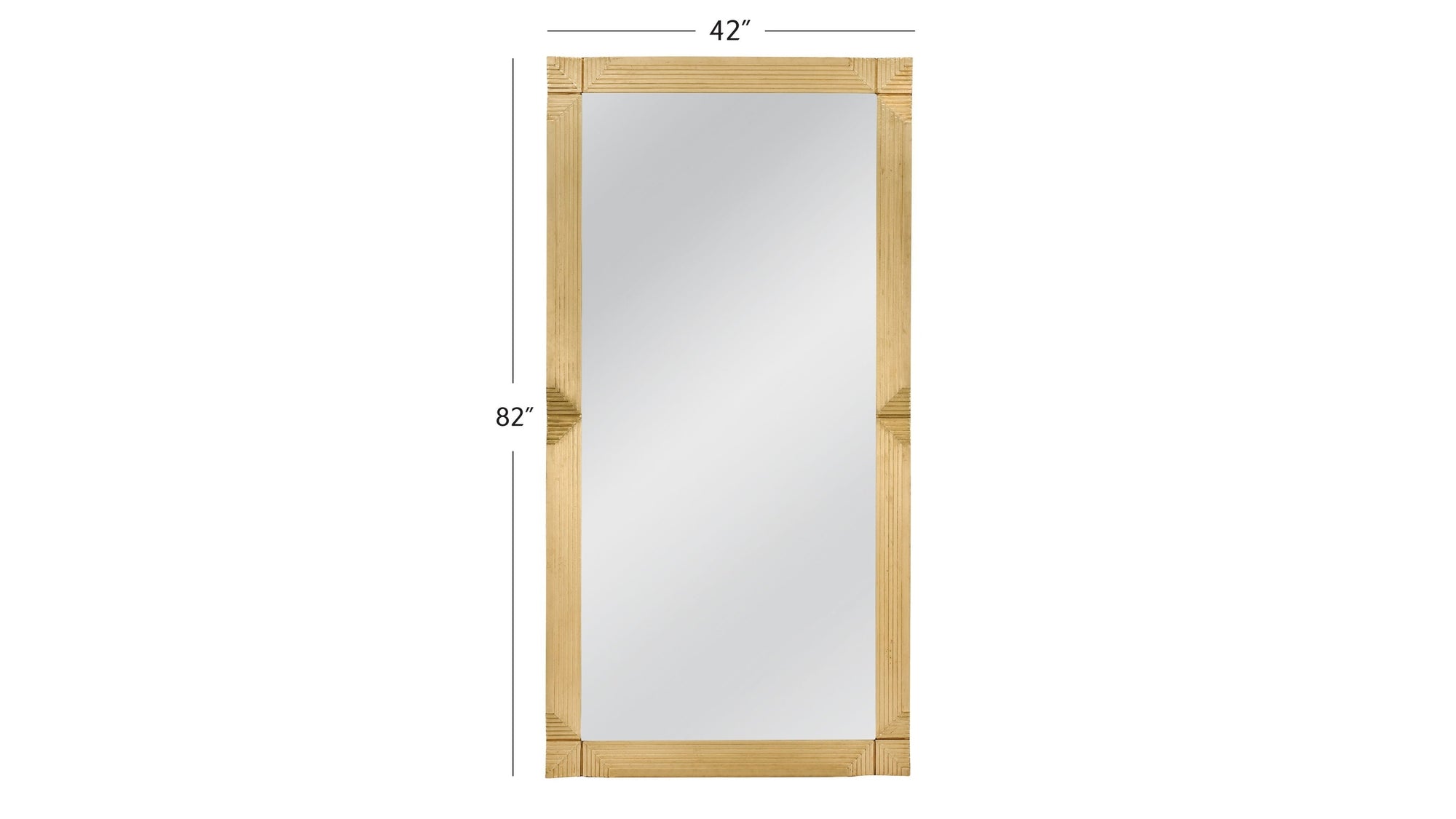 Mellstock - Floor Mirror - Brass Cladding