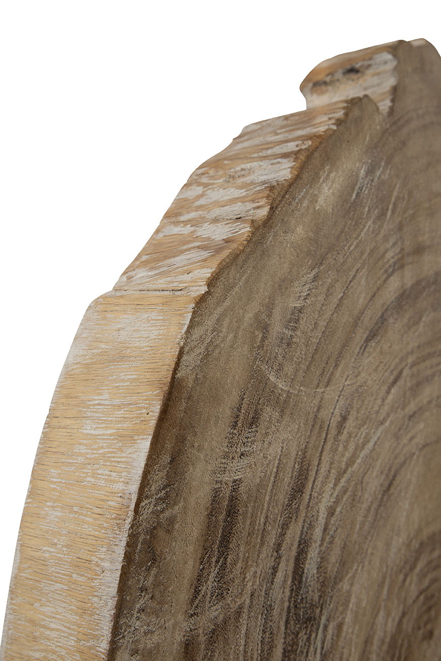 Wood Sculpture - Light Brown / Black