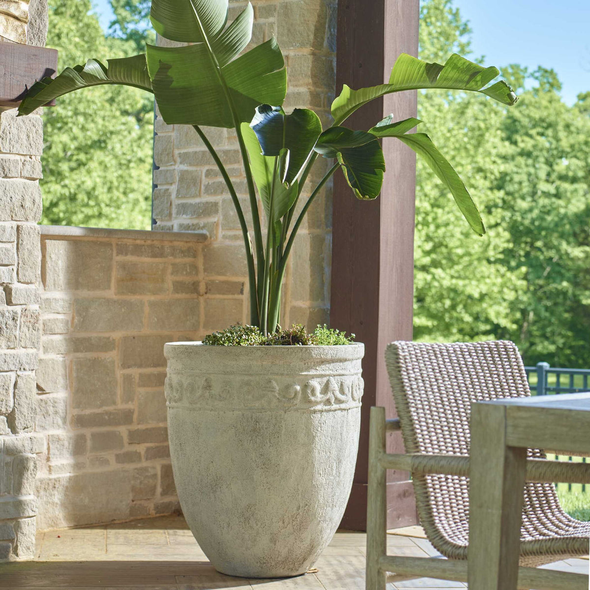 Timeless - Terrace Outdoor Planter - White