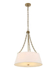 Andalucia - 4 Light Drum Pendant - Gold / White