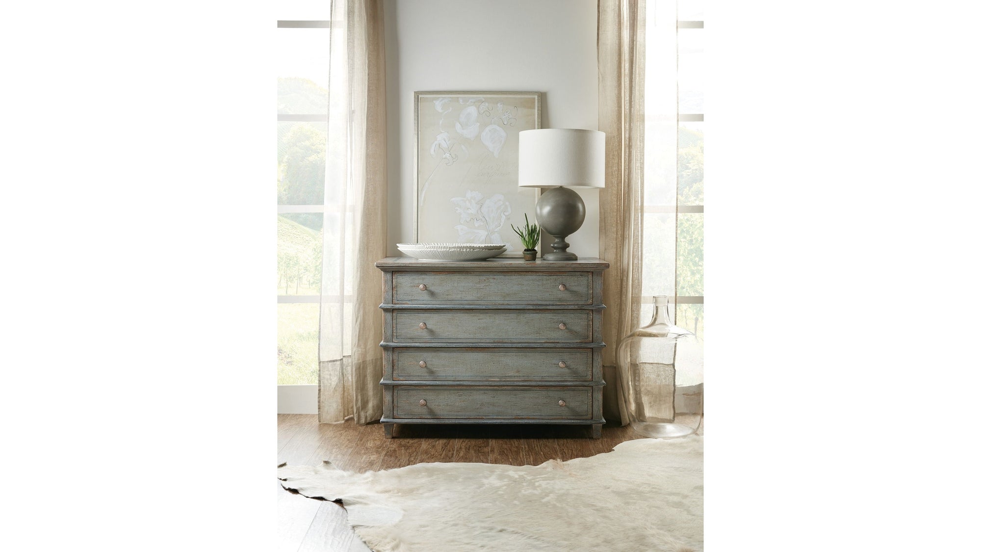 Alfresco - Costiere Chest - Light Blue / Light Brown