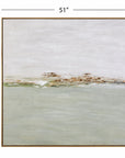 Coastal Horizon Framed Canvas - Green