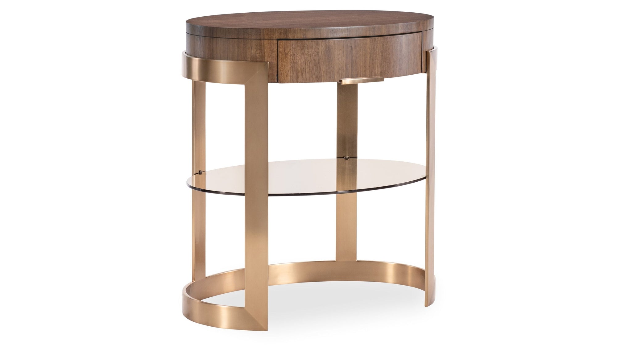 Eleana - Oval Nightstand - Medium Wood