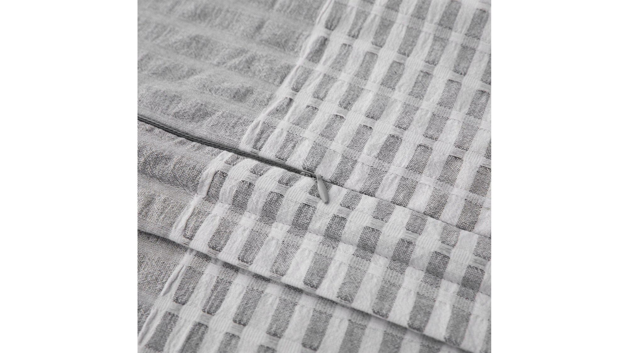 Lane - Queen Stripe Comforter Set Set of 3 - Gray