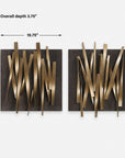 Crosshatch - Metal Wall Decor (Set of 2) - Dark Brown