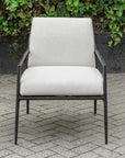 Thayer - Outdoor Upholstered Lounge Chair - Bronze / White