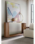 Eleana - Marble Top Console Table - Medium Wood