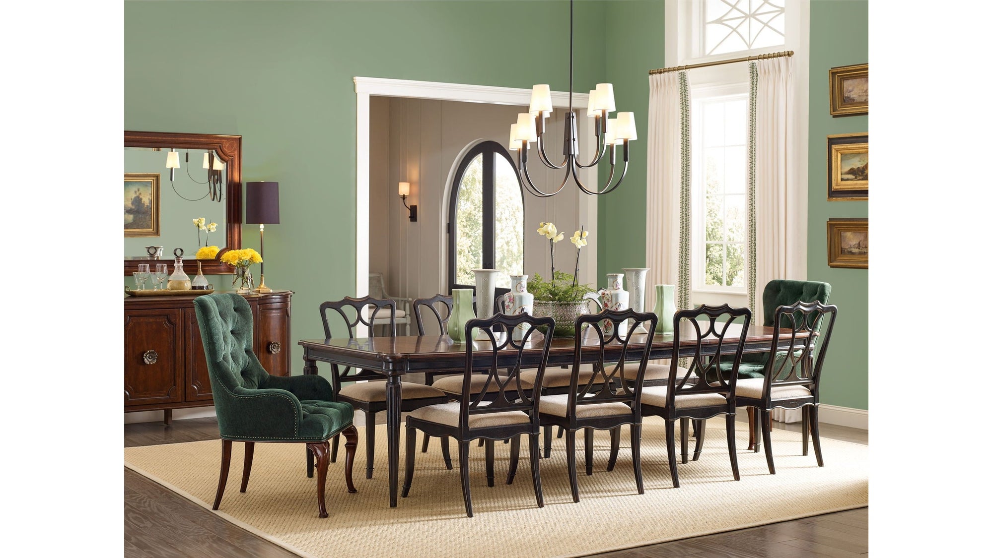 Charleston - Host Chair Set of 2 - Green
