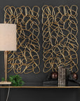 In The Loop - Wall Art (Set of 2) - Gold