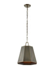 Granada - 1 Light Hexagon Pendant - Dark Gray