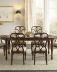 Leesburg - Leg Table With Two 18" Leaves - Dark Brown