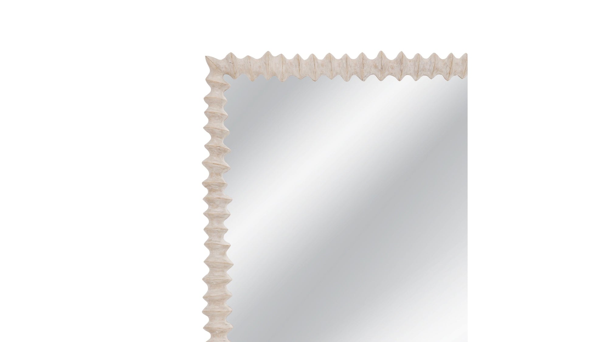 Churchill - Wall Mirror - Distressed White