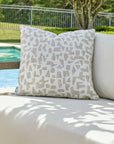 Scatter - Abstract Outdoor Pillow - Gray / White