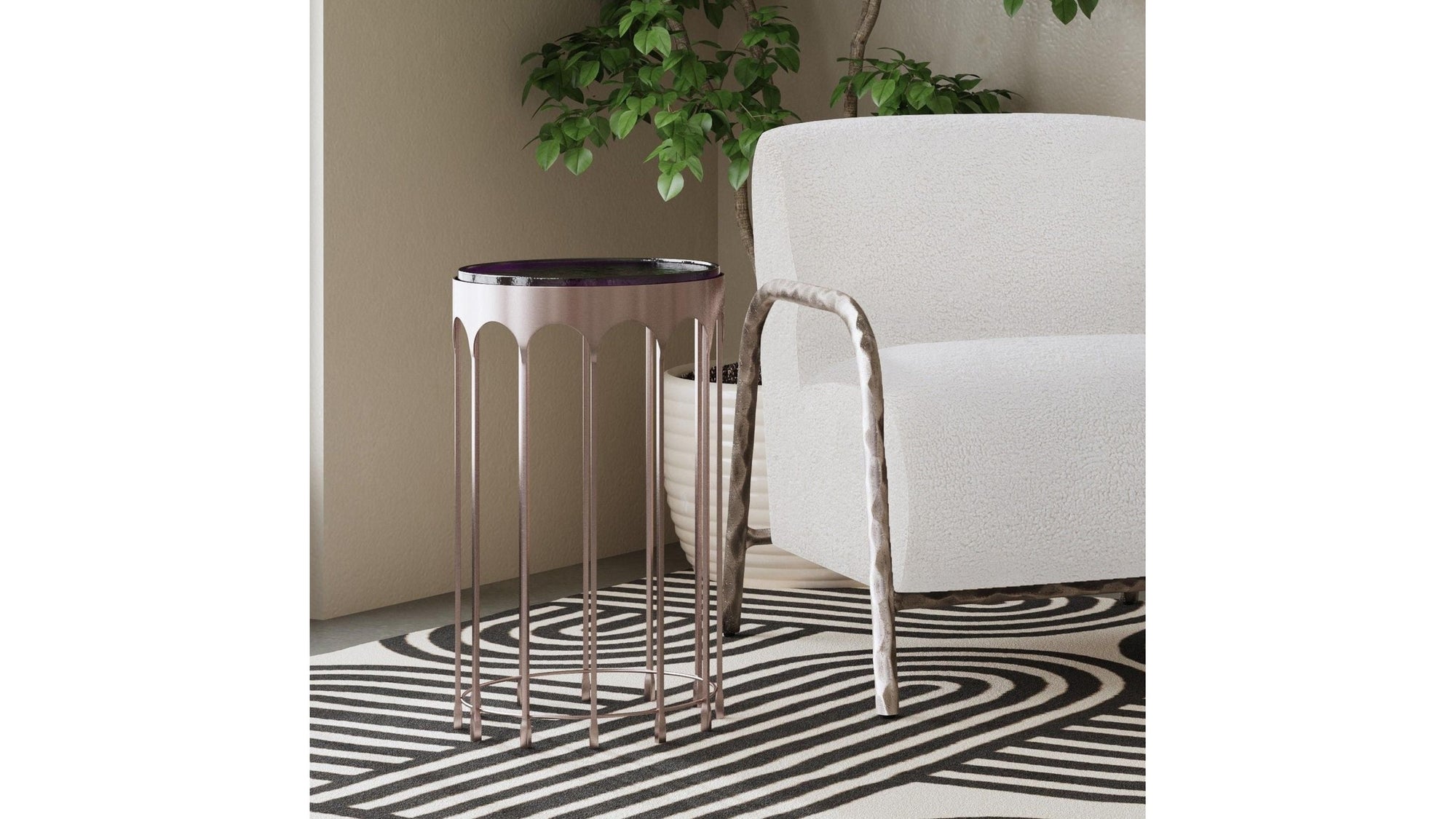 Hartley - Accent Table - Nickel