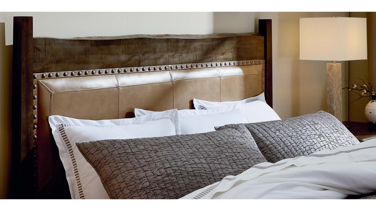 Heritage Live Edge Upholstered Headboard