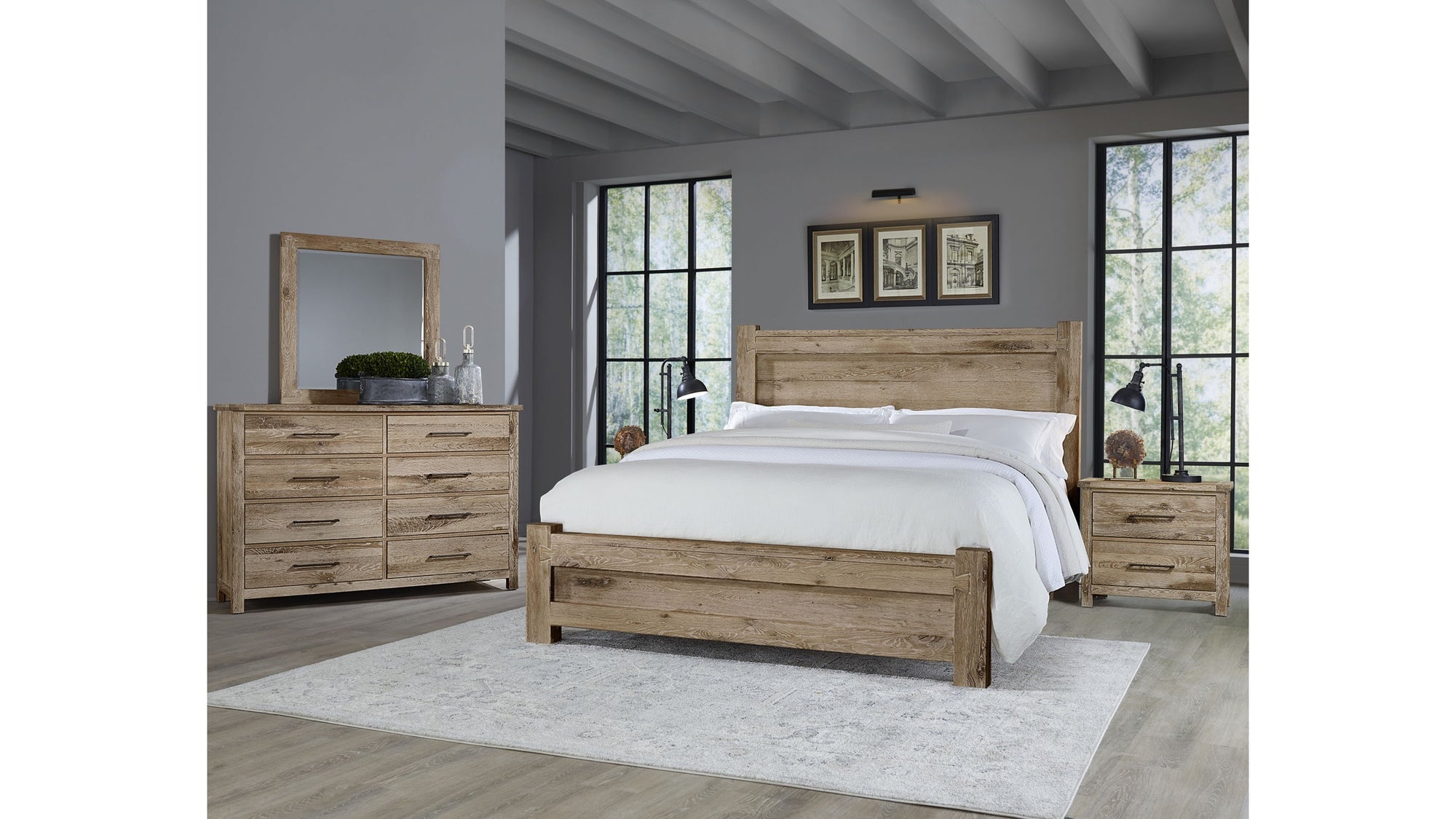 Dovetail - Poster Bed With Poster Footboard - Sun Bleached White