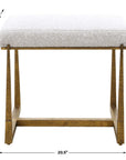 Midas - Small Bench - Gold / White