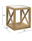 Holden - Square End Table - Rustic Blonde