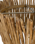 Rhea - 4 Light Wood Branch Chandelier - Woodtone