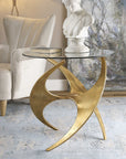 Graciano - Glass Side Table - Gold