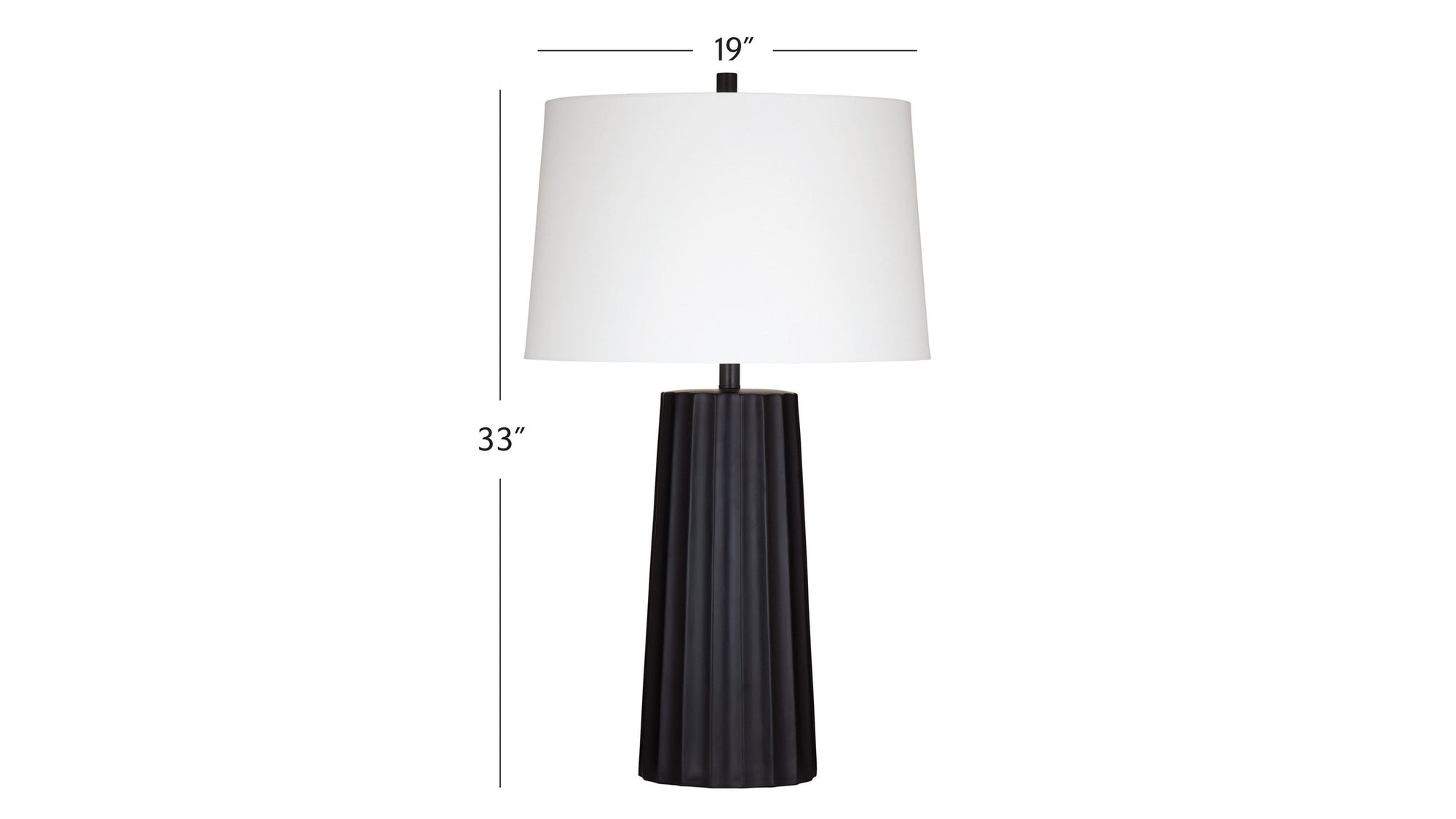 Sabine - Table Lamp - Black / White