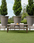 Travessa - Outdoor Round Stone Tray - White