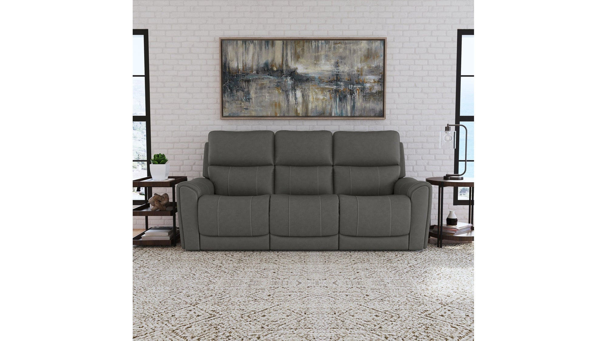 Carter - Power Reclining Sofa With Console & Power Headrests & Lumbar