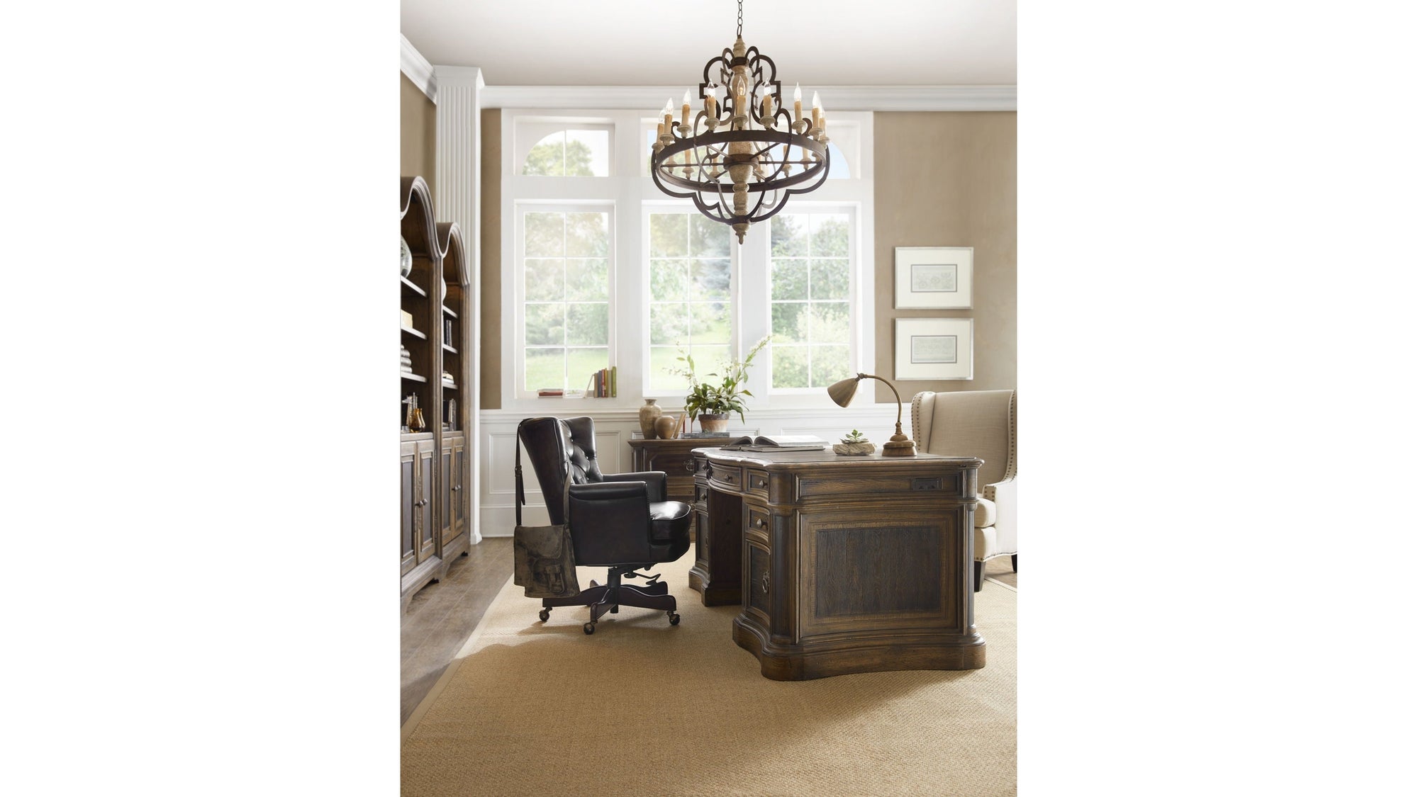 Hill Country - St. Hedwig Executive Desk - Dark Brown