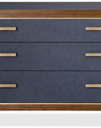 Melange - Gene Accent Drawer Chest - Brown / Blue