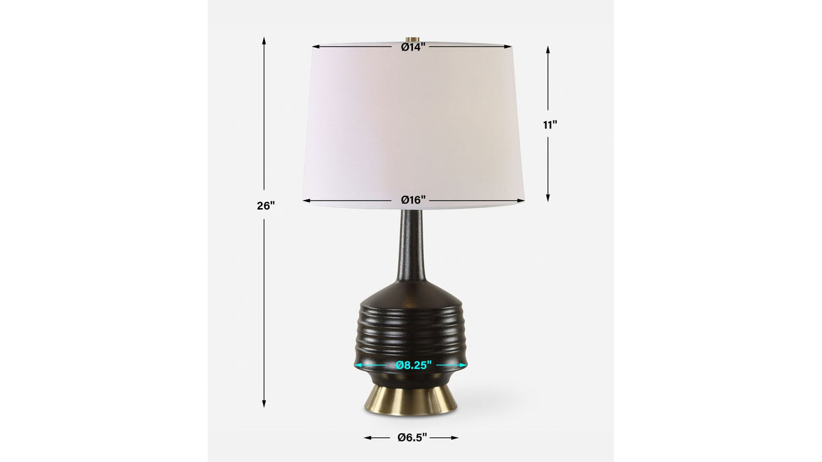 Foster - Black Glaze Table Lamp