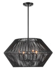 Suva - 4 Light Rope Pendant - Black