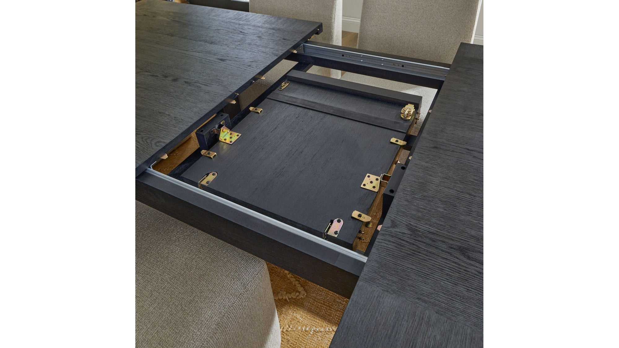 Waterfall - Rectangular Dining Table - Deep Ebony