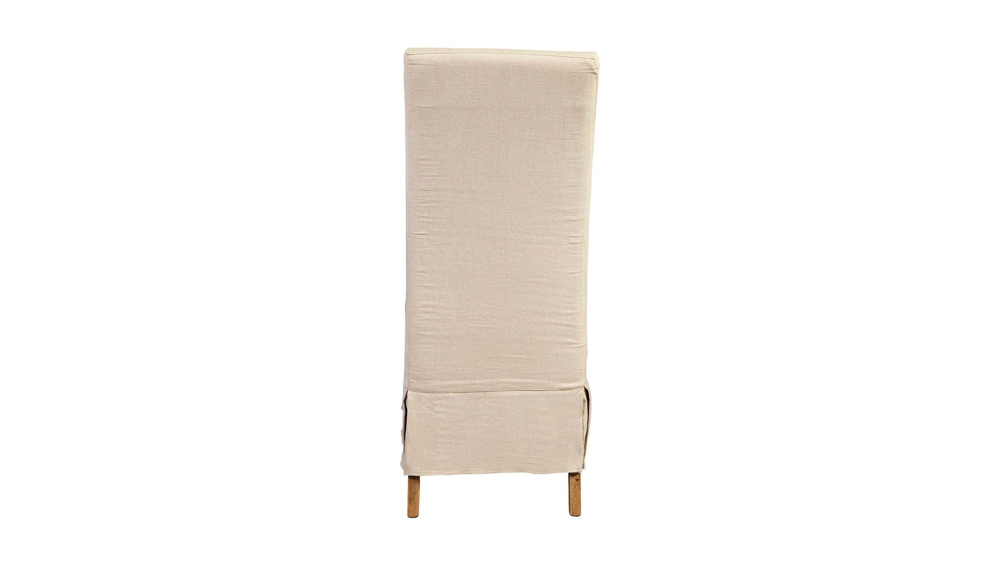 Linen Slip Covered Parsons Chair Set of 2 - Pearl Silver